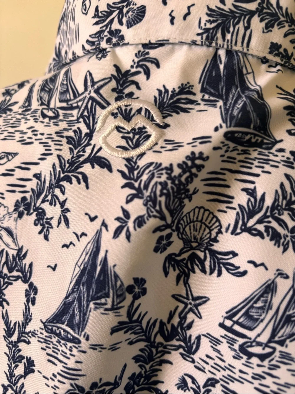 Magellan Outdoors  White & Navy Nautical Printed drawstring waist dress - Picture 6 of 14